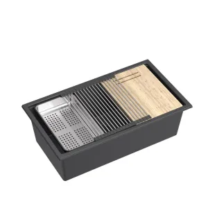 Quadron Logan 110 Black, topmount or undermount sink
