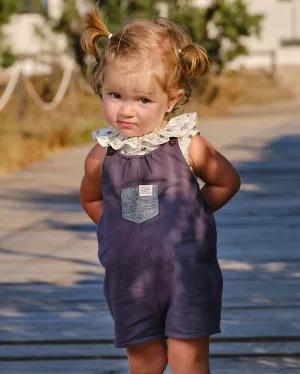"Billie" Grey Organic Cotton Overalls