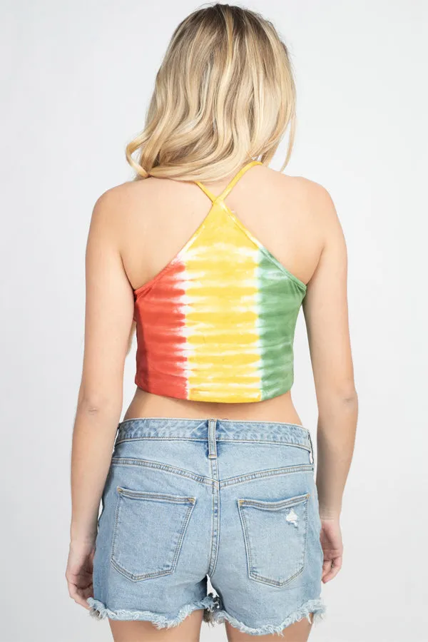 Rasta Tiedye Printed Tank Top