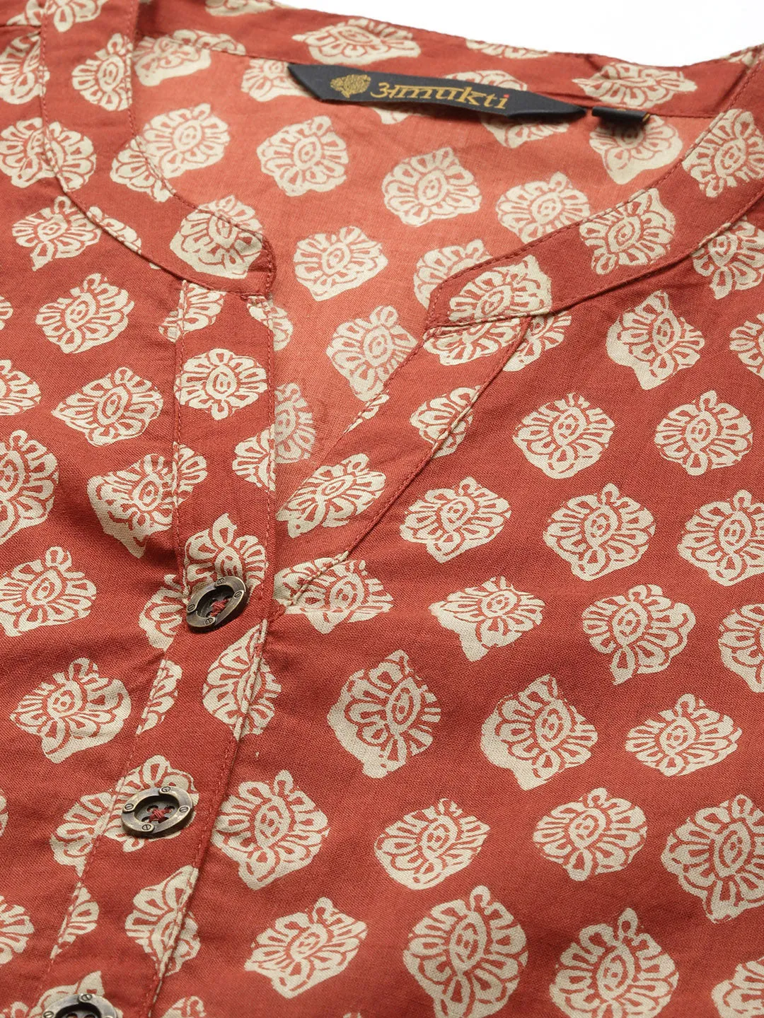 Red Ethnic Printed Tunic