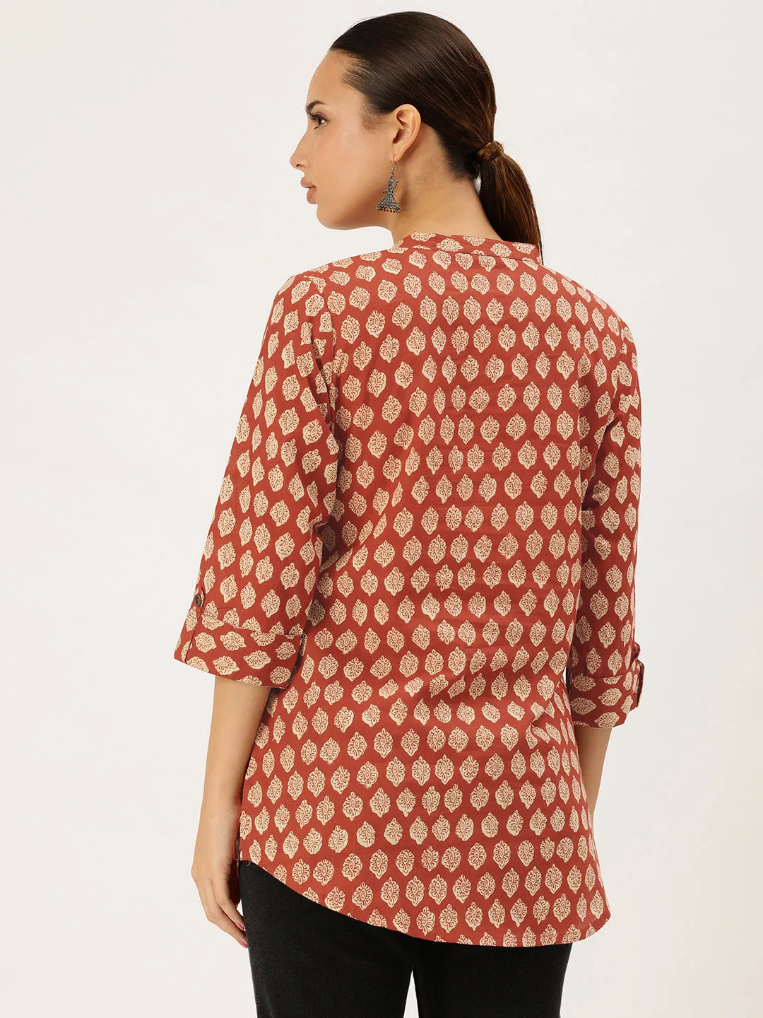 Red Ethnic Printed Tunic