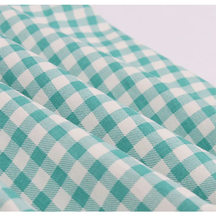 Retro Mint Green Checked Dress