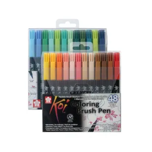 Sakura Koi Colouring Brush Pen - 48 Colour Set