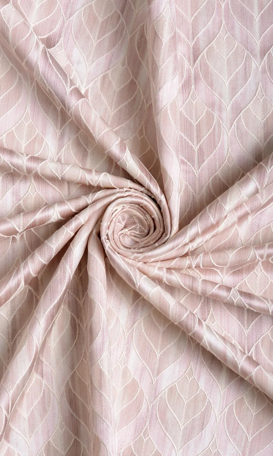 'Seashell Water' Petal Patterned Roman Blinds (Pale Pink)