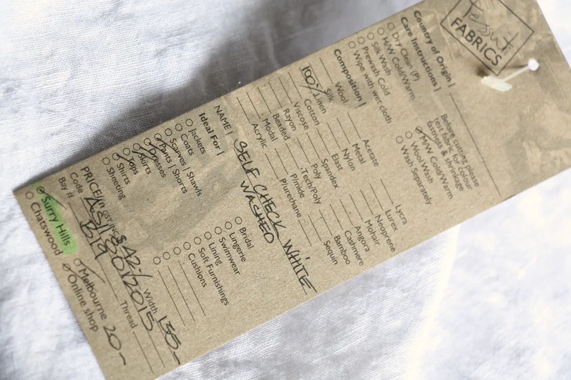 Self Check White Washed Linen