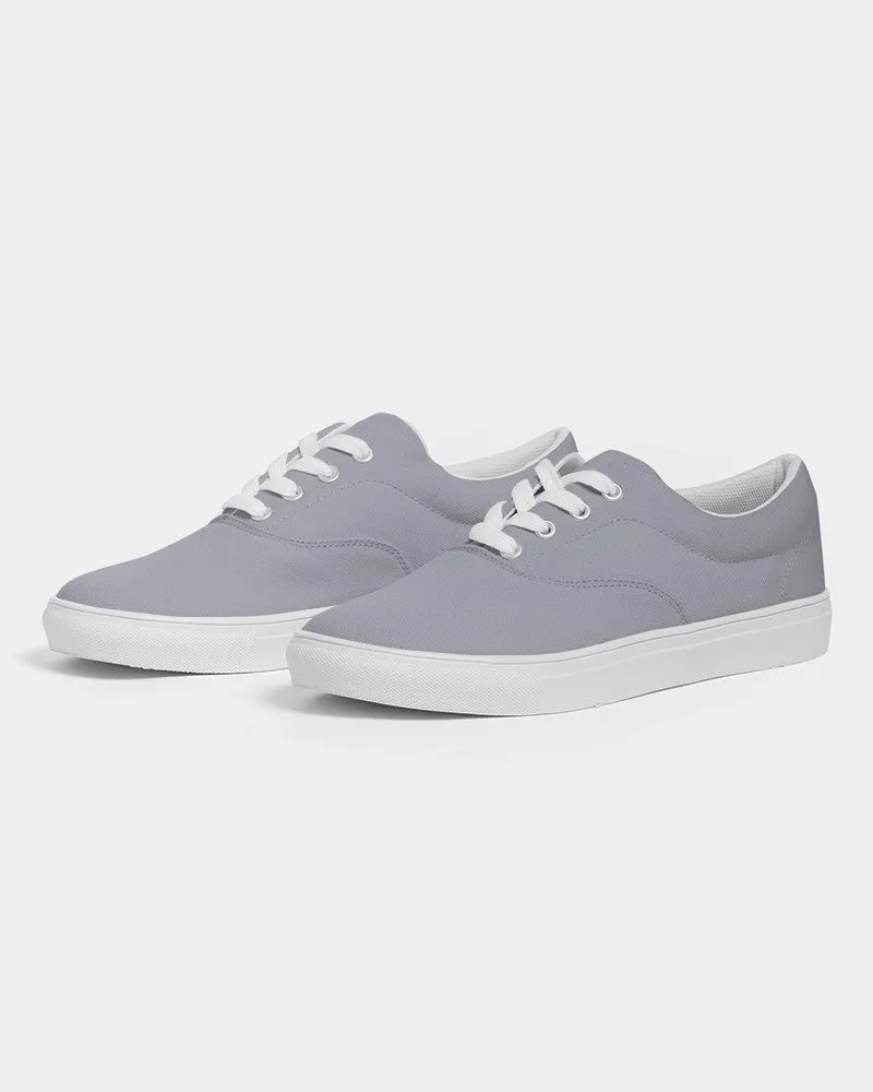 Shaded Pale Blue Gray Canvas Sneakers | Men's | C10M10Y0K30