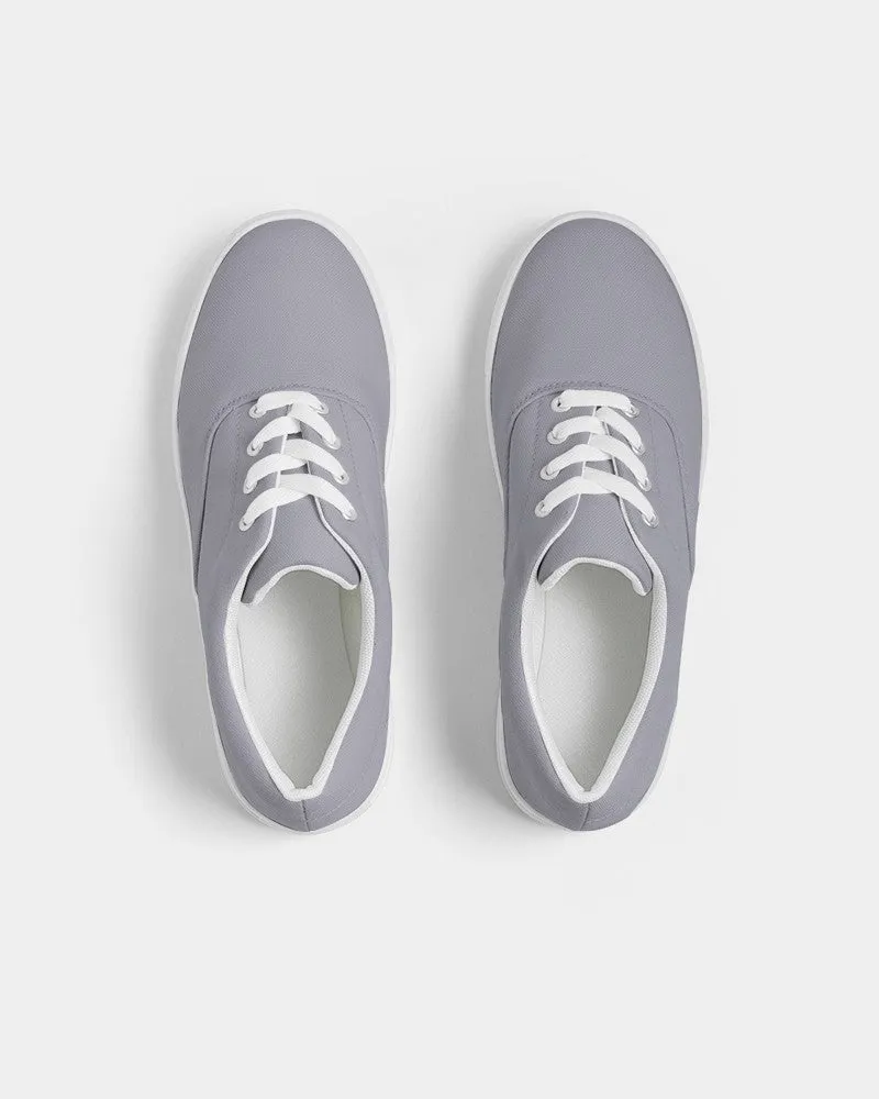 Shaded Pale Blue Gray Canvas Sneakers | Men's | C10M10Y0K30