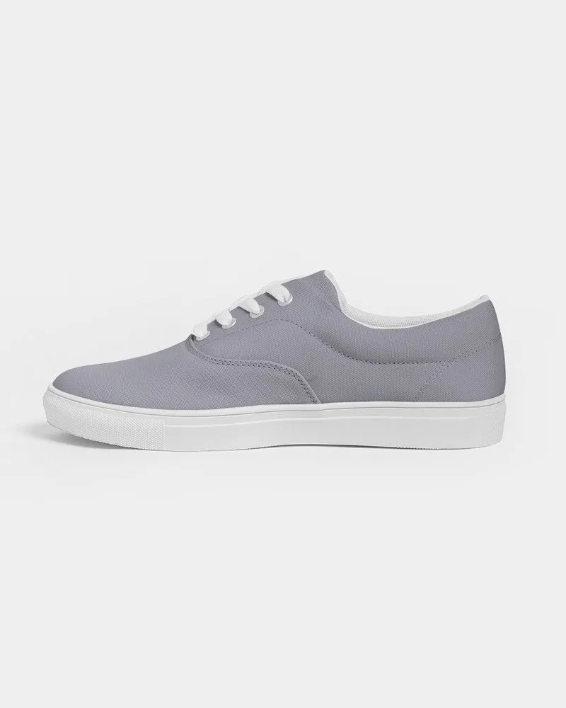 Shaded Pale Blue Gray Canvas Sneakers | Men's | C10M10Y0K30