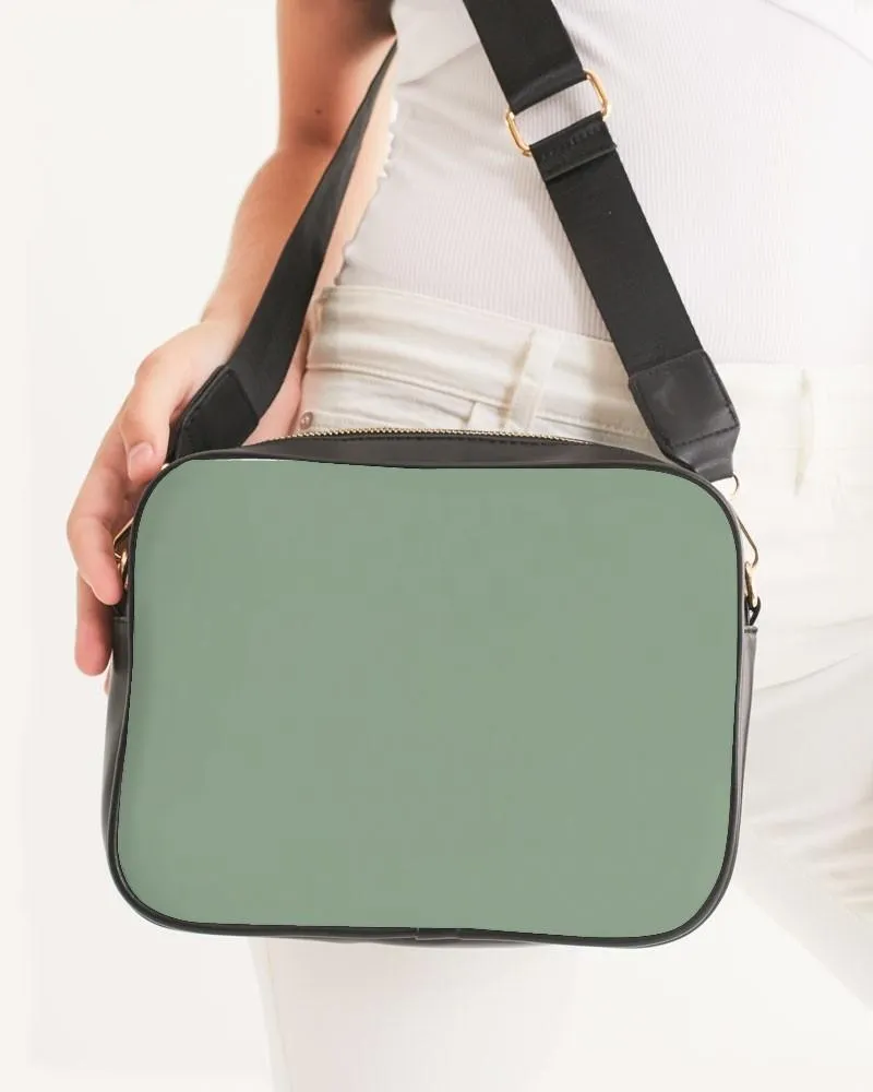 Shaded Pale Pastel Green Gray Crossbody Bag | C22M0Y30K30