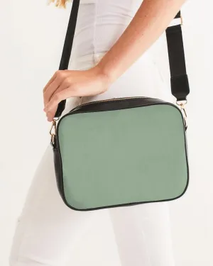 Shaded Pale Pastel Green Gray Crossbody Bag | C22M0Y30K30