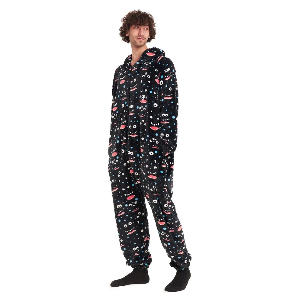 Snuggs Blanket Onesie Black monster