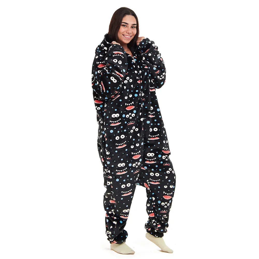 Snuggs Blanket Onesie Black monster