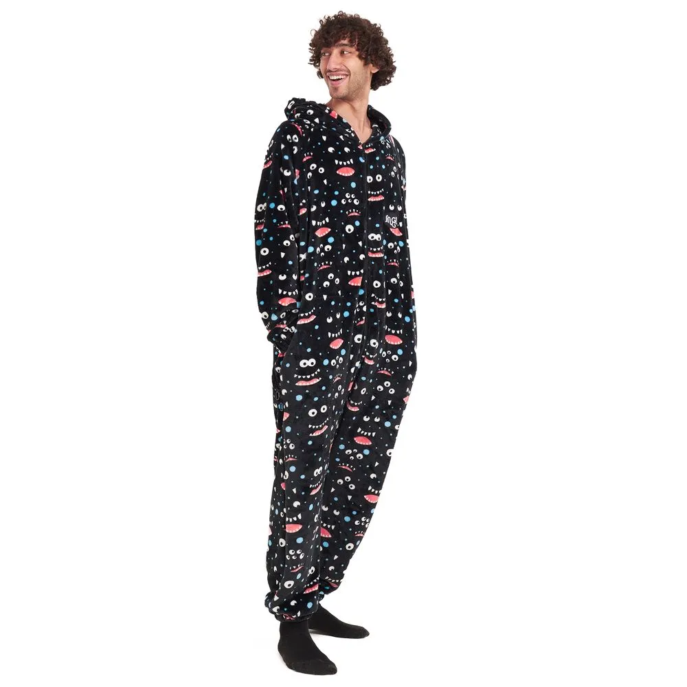 Snuggs Blanket Onesie Black monster