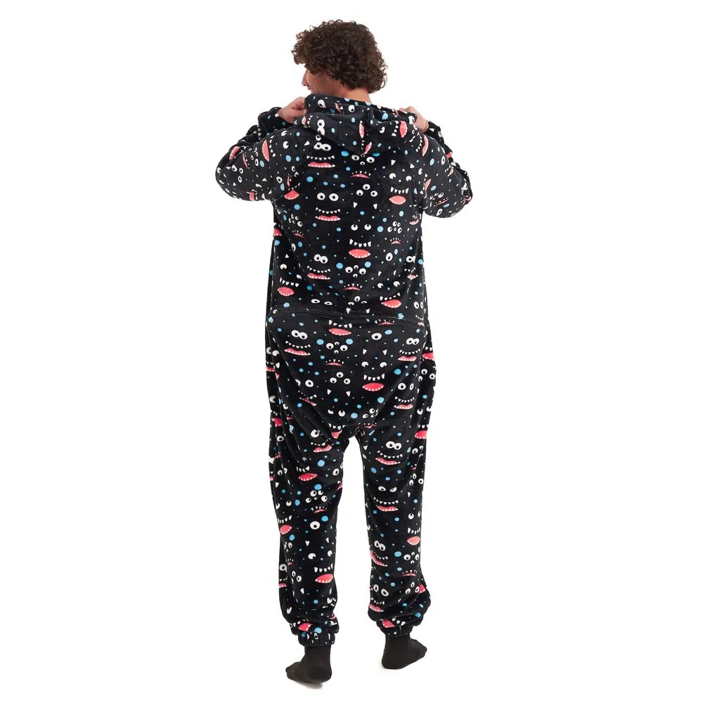 Snuggs Blanket Onesie Black monster