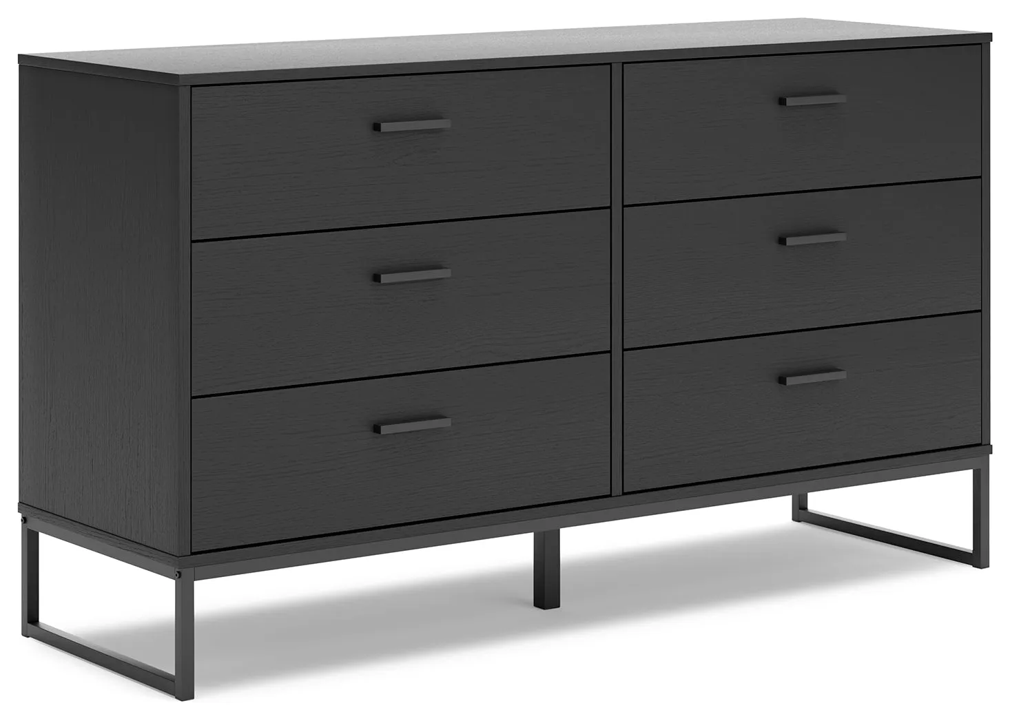 Socalle Queen Panel Headboard with Dresser and 2 Nightstands in Black