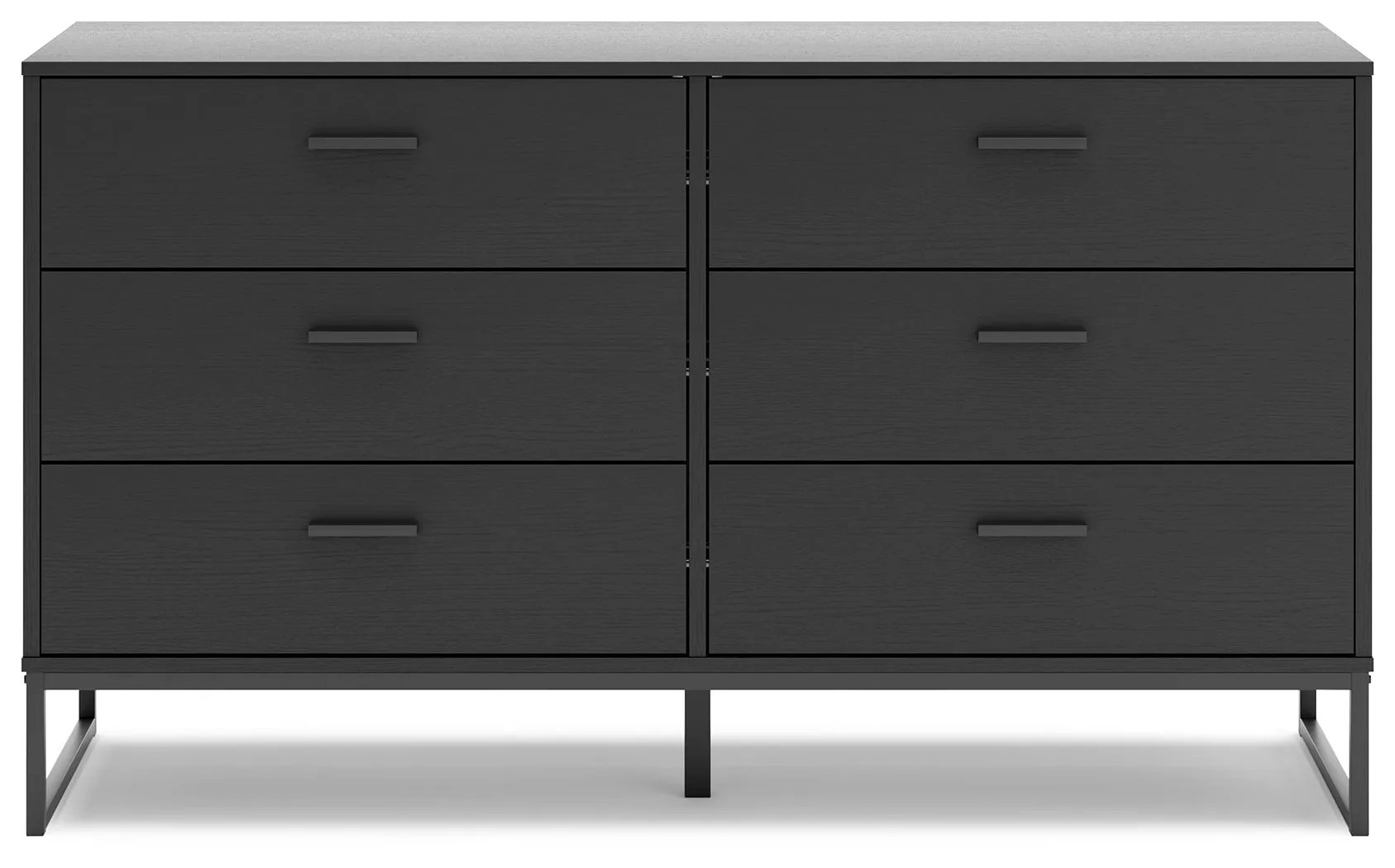 Socalle Queen Panel Headboard with Dresser and 2 Nightstands in Black