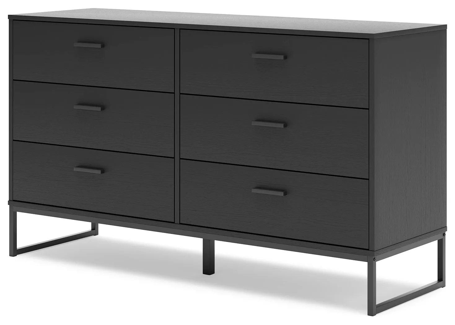 Socalle Queen Panel Headboard with Dresser and 2 Nightstands in Black