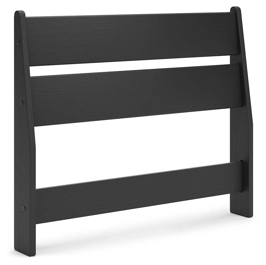 Socalle Twin Panel Headboard with Dresser, Chest and 2 Nightstands in Black