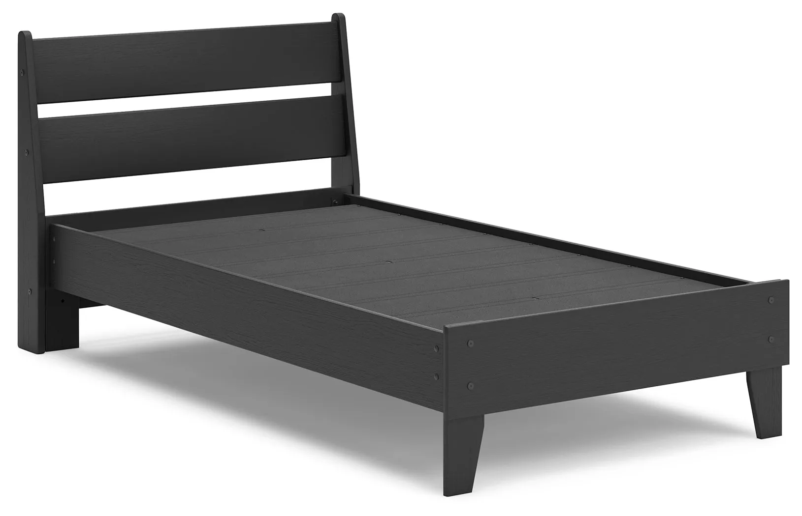 Socalle Twin Panel Platform Bed with Dresser and Nightstand in Black
