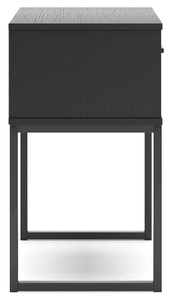 Socalle Twin Panel Platform Bed with Dresser and Nightstand in Black
