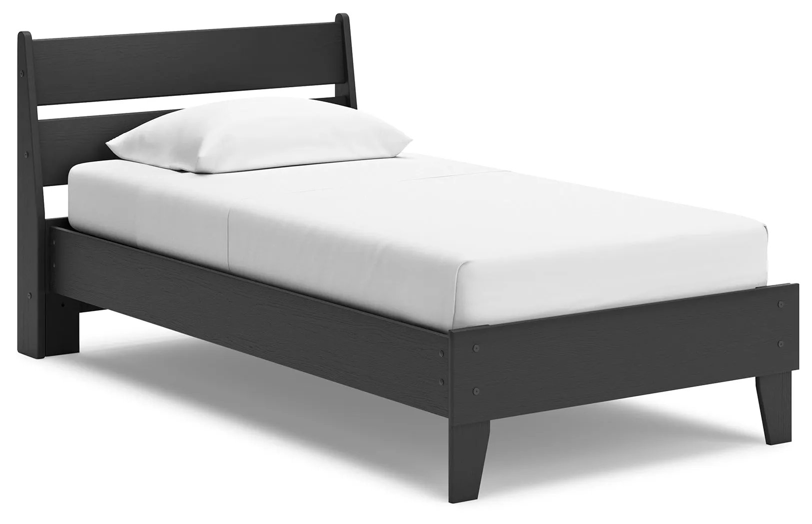 Socalle Twin Panel Platform Bed with Dresser and Nightstand in Black