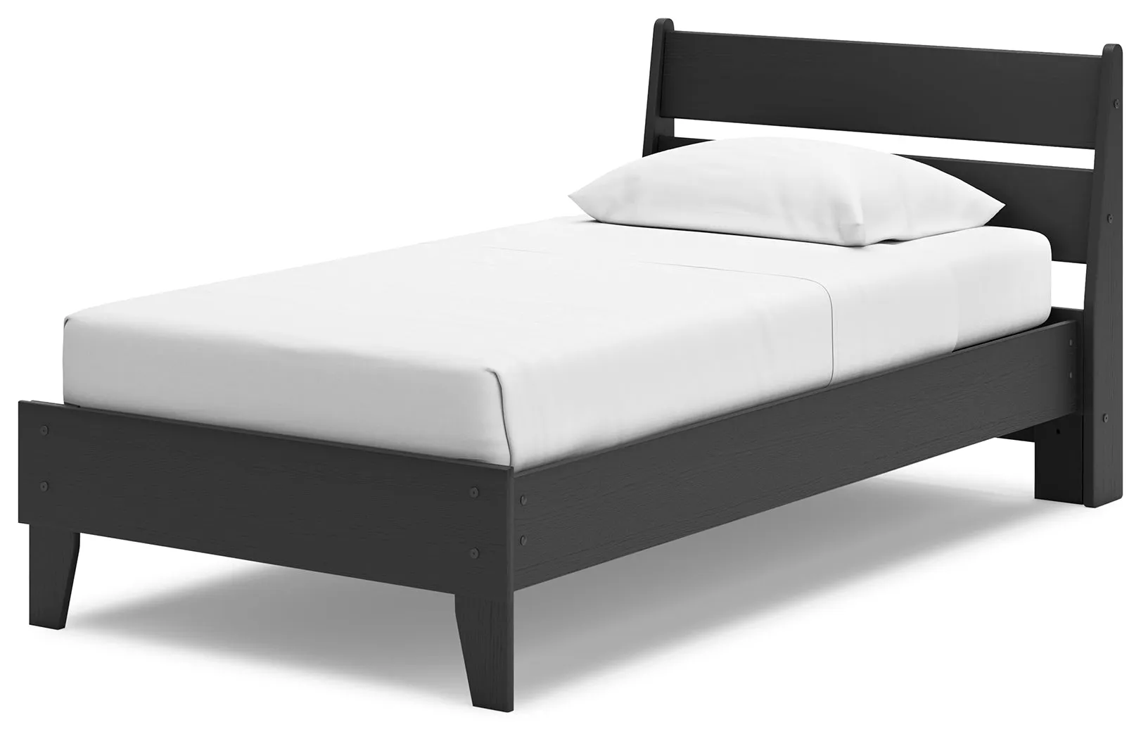 Socalle Twin Panel Platform Bed with Dresser and Nightstand in Black