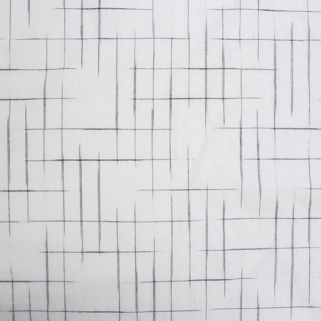 Swatch — Disappearing Check Handloom Cotton — White