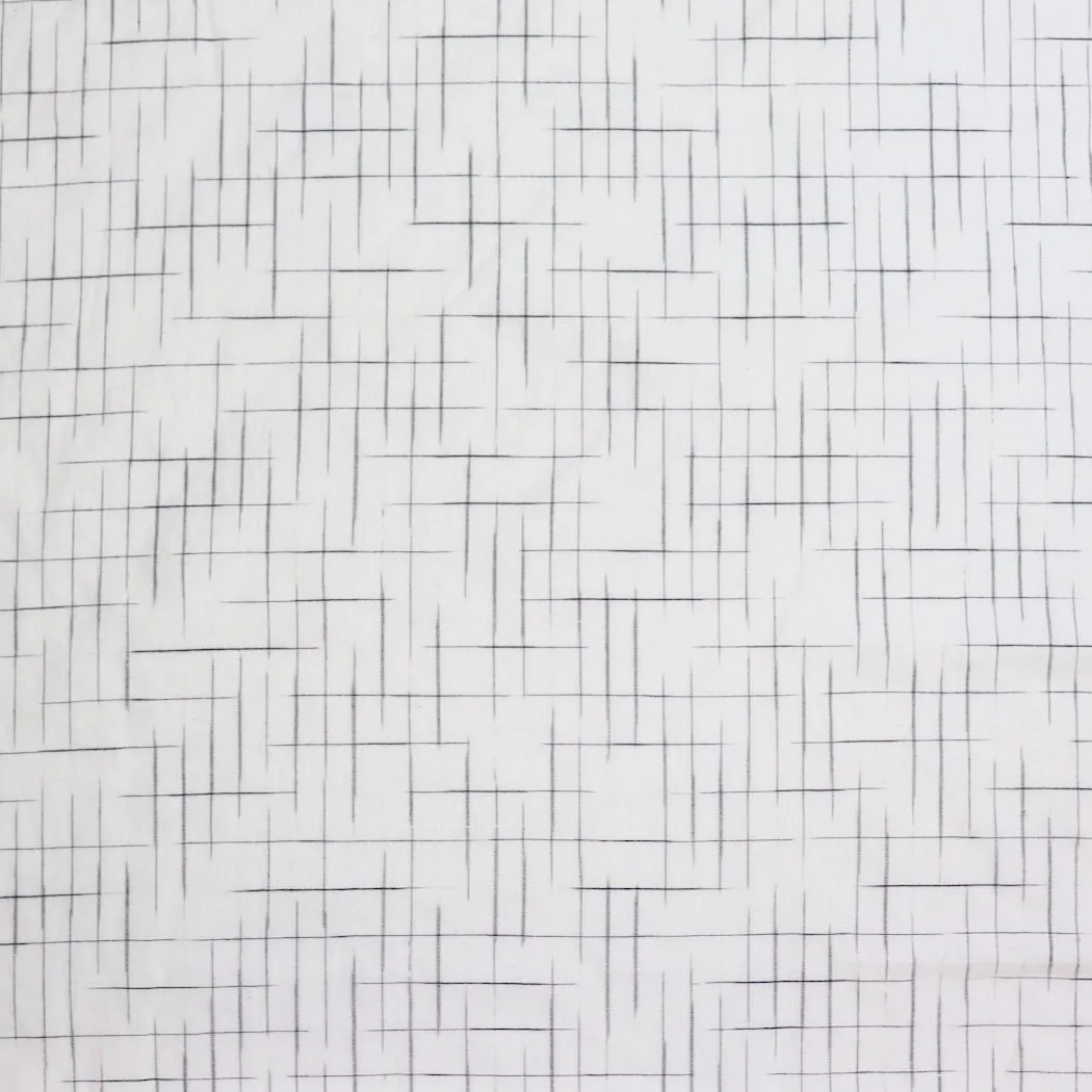 Swatch — Disappearing Check Handloom Cotton — White
