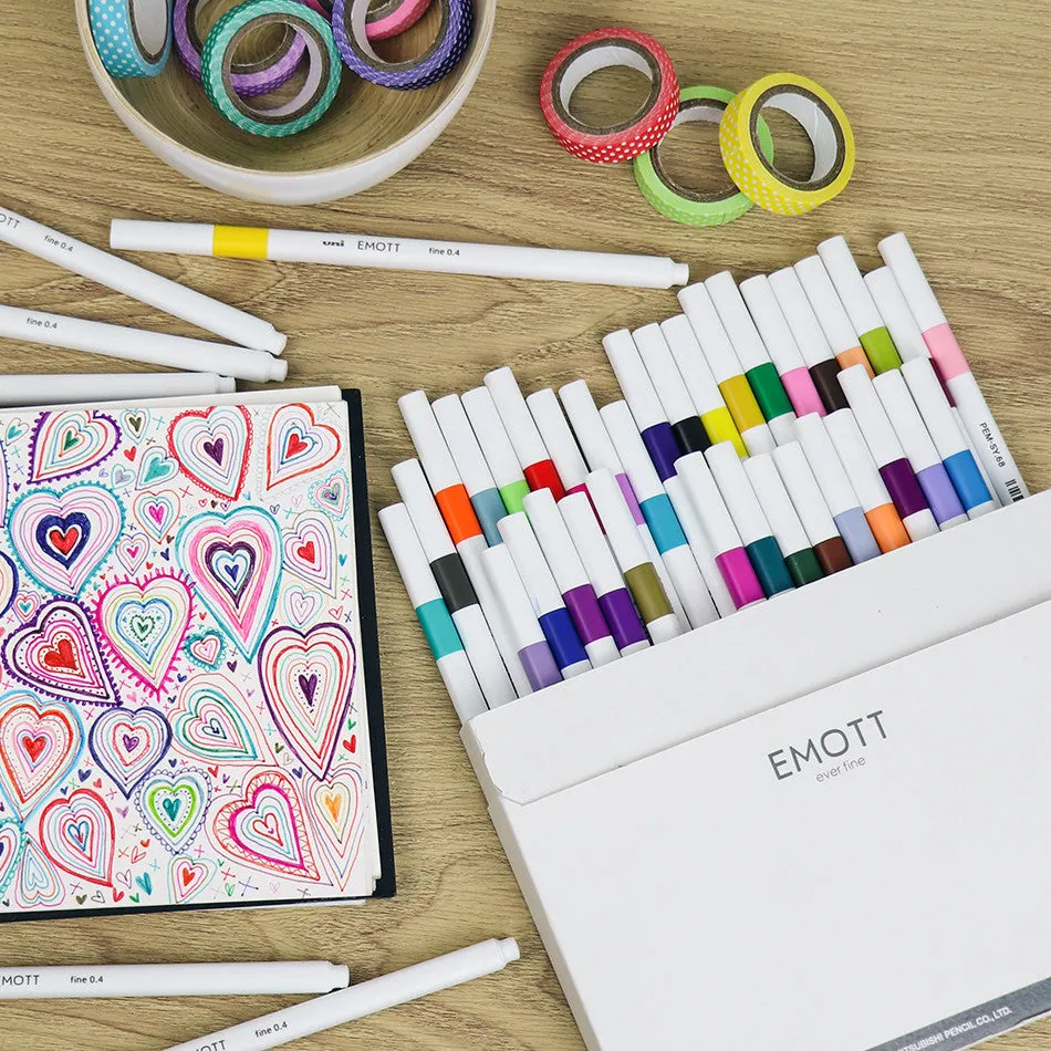 Uni Emott Fineliner Set of 40 Assorted
