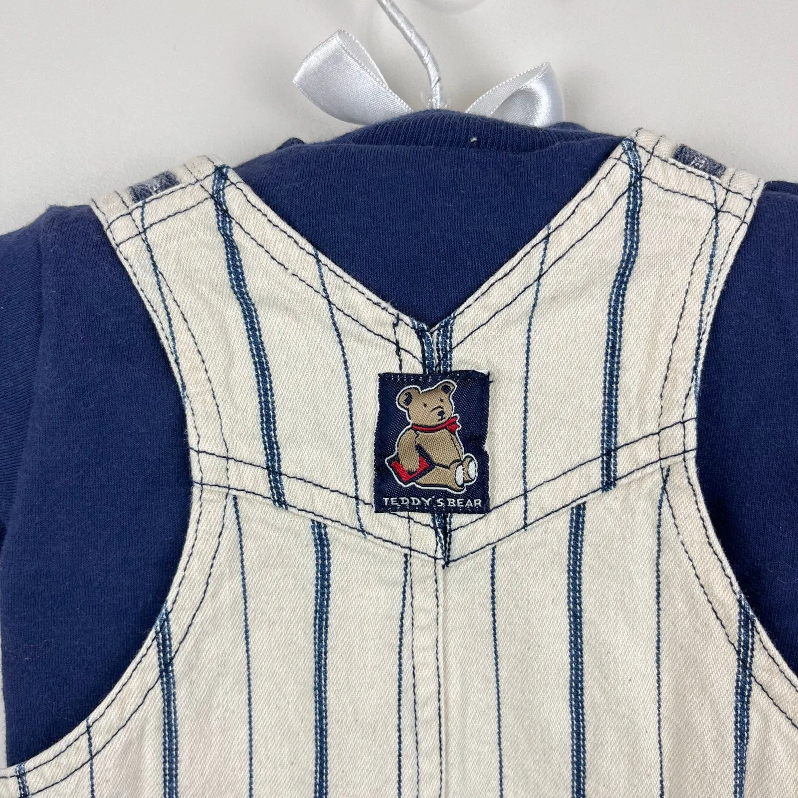 Vintage Baby Beluga New York Teddy's Bear Shortalls Set 3-6 Months