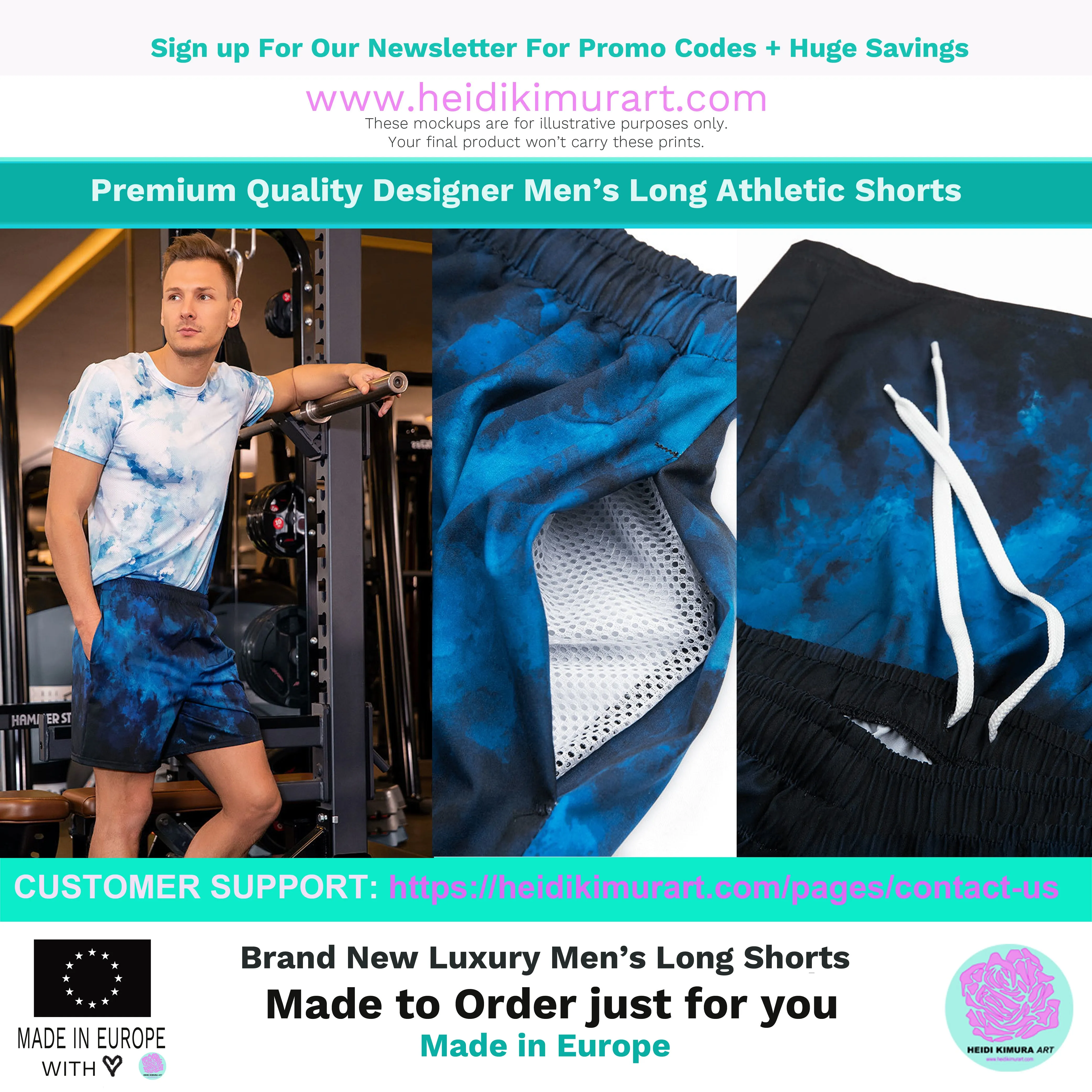 White Men's Long Shorts, Bright Titanium Solid Color Print Long Shorts-Made in Europe