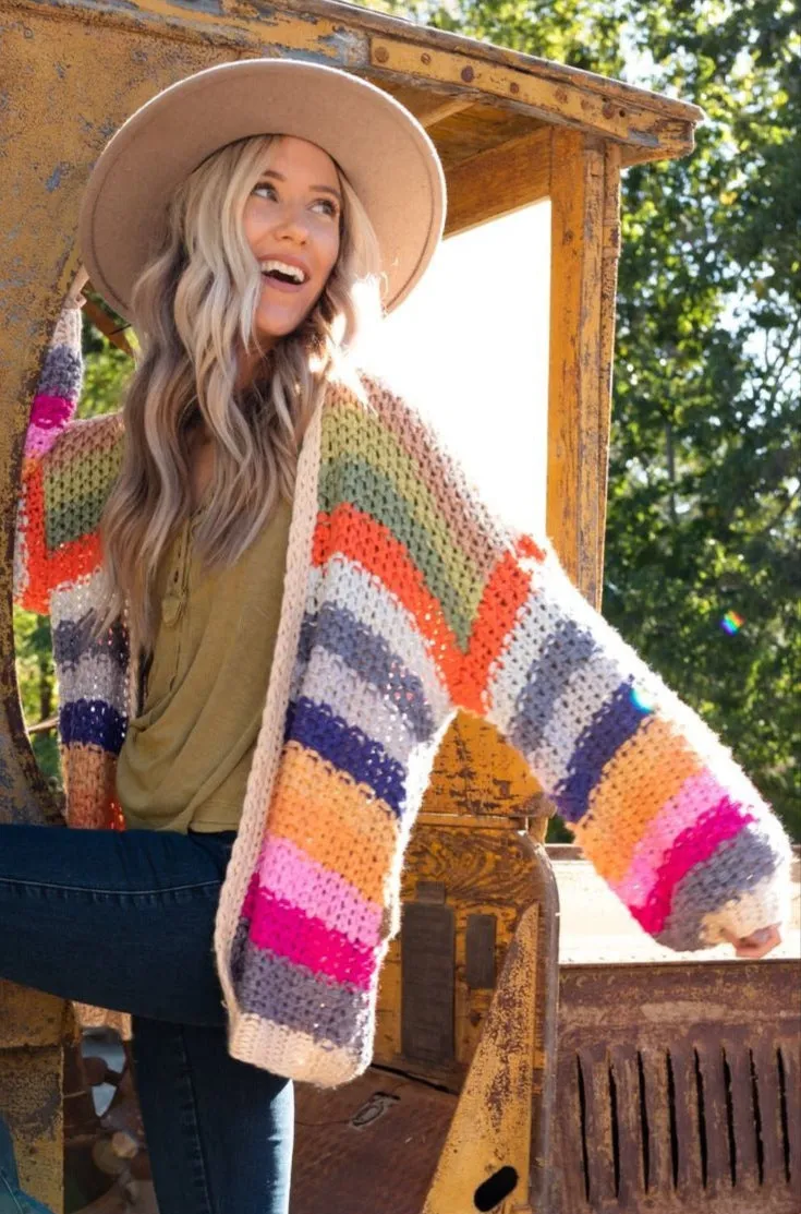 Wrapped up in Color Knit Cardigan - Cream